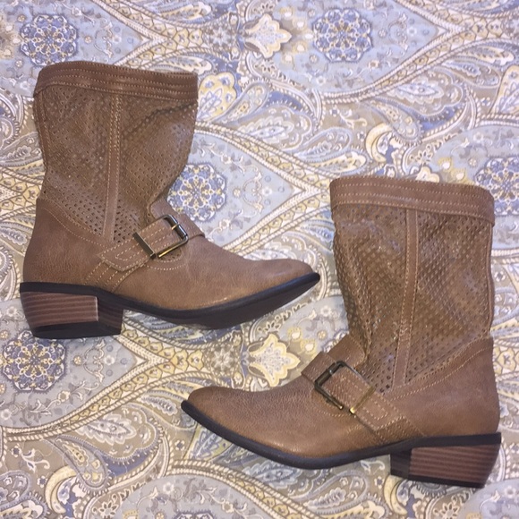 Restricted Shoes - Restricted Motorcycle Style Mesh Top Boots